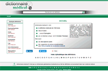 Tablet Screenshot of dictionnaire-medical.fr